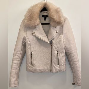 Beige Leather Jacket